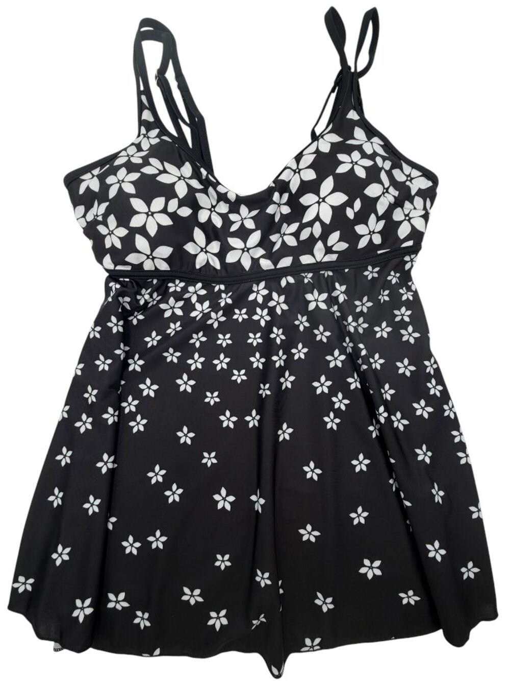 Black & White Flower Tankini